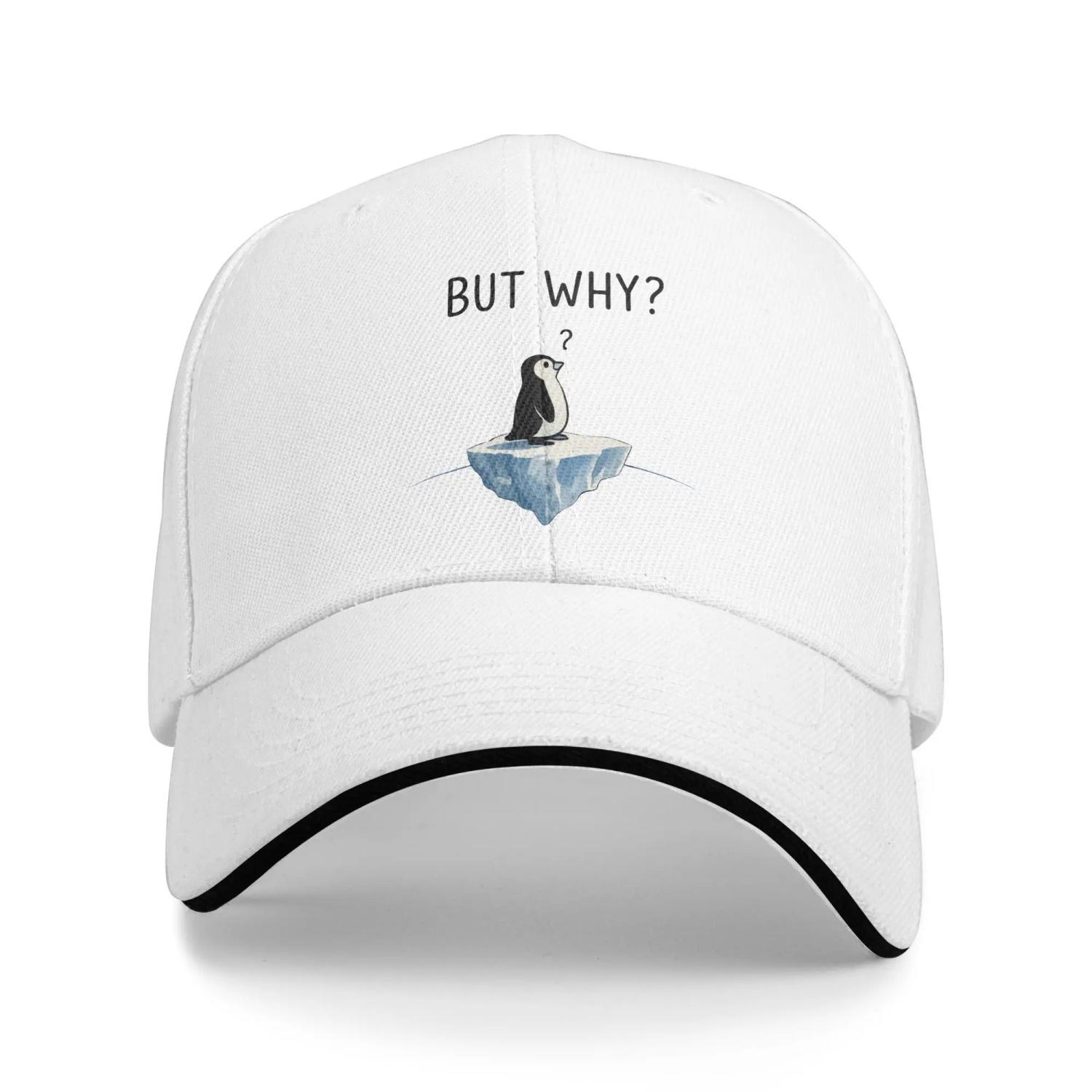 

Nihilist Penguin But Why Cute Baseball Cap Outdoor Gym Adjustable Trucker Hat Couple Women Streetwear Custom DIY Snapback Cap one size
