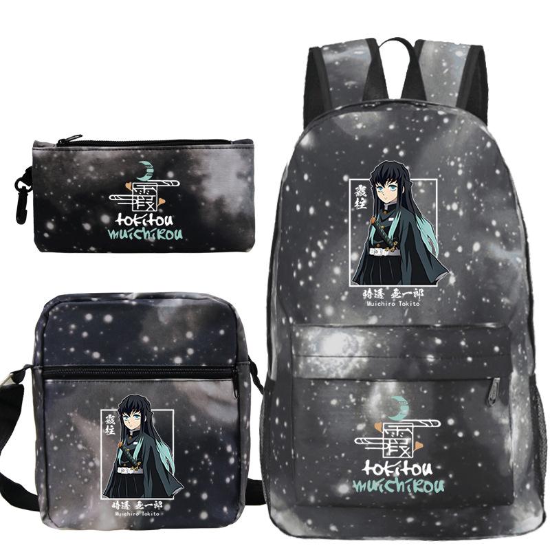 Demon Slayer Ghost Annihilation Blade Primary School Bag New Pencil Case Stationery Set
