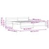 Bed Frame with Headboard Wax Brown 205.5 X 185.5 X 51 Cm