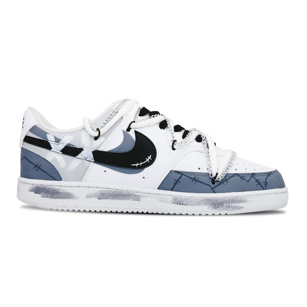 Nike Court Vision 1 Low top Skateboard Shoes Men's White Blue DH2987-101(Team60-)