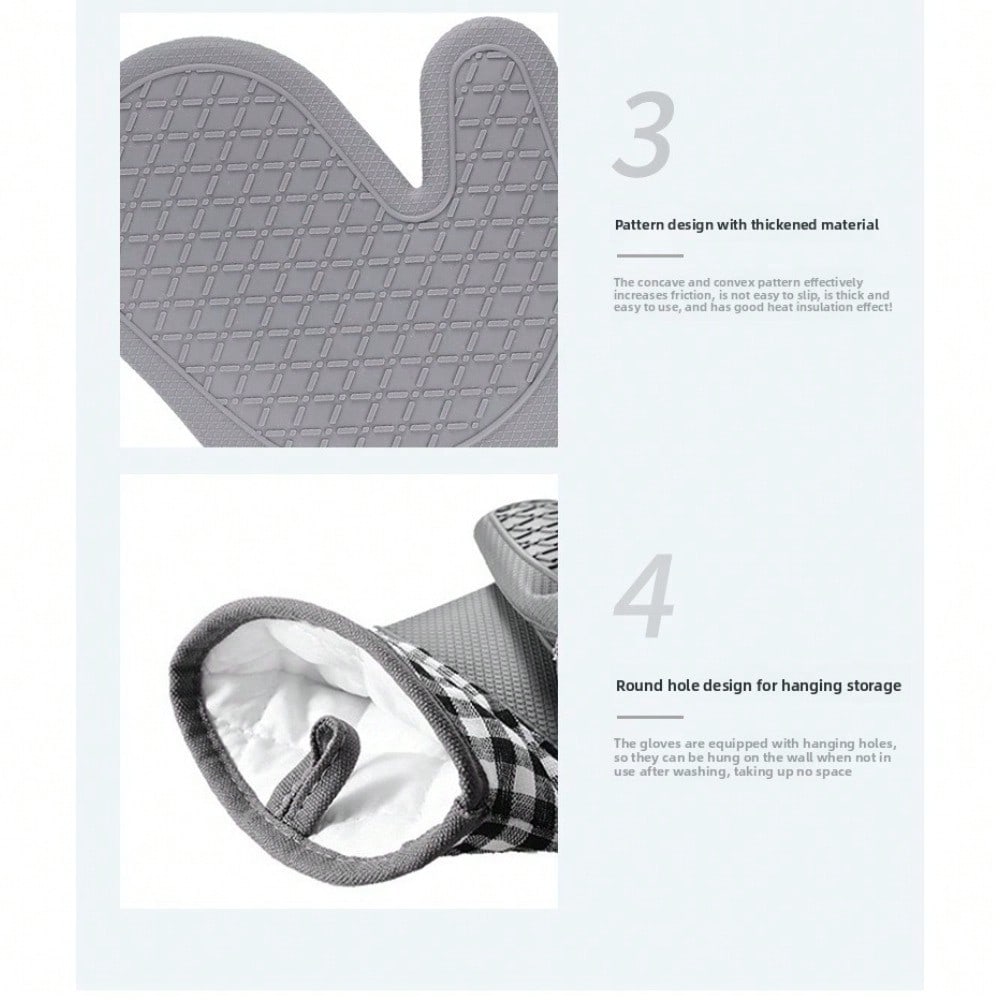 Kitchen Microwave Oven Gloves Heat Insulation Gloves Kitchen Household Baking Gloves