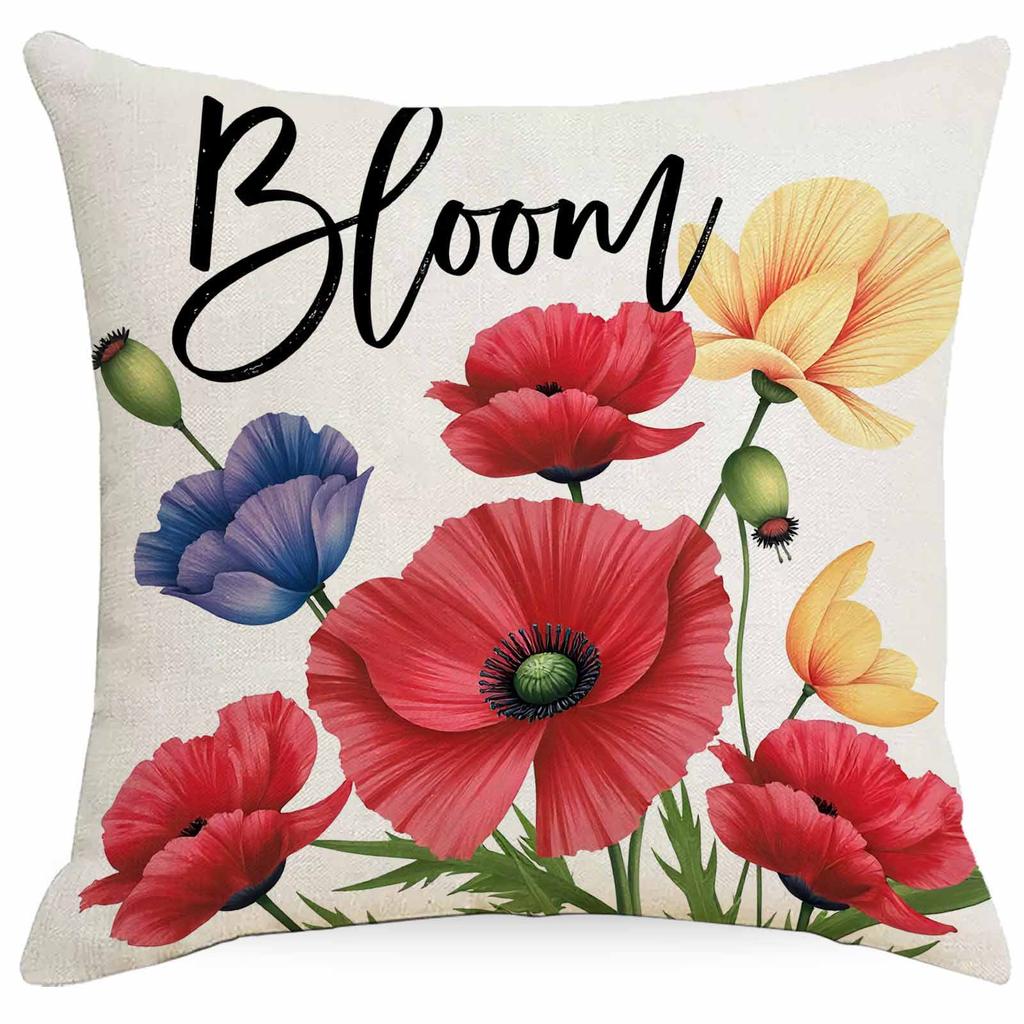New Floral Pillowcases Home Festival Sofa Cushion Pillowcase Decoration