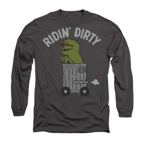 Sesame Street Unisex Adult Ridin Dirty Long-Sleeved T-Shirt