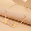 Minimalist Floral Pendant Necklace Adjustable Stackable Chain Jewelry Elegant Geometric Jewelry For Women Vacation Charm