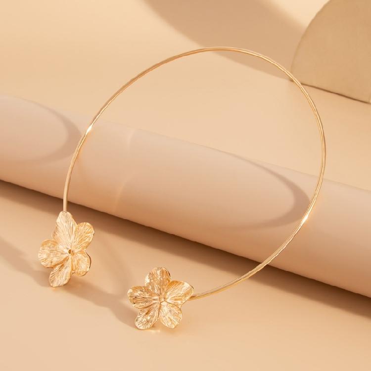Minimalist Floral Pendant Necklace Adjustable Stackable Chain Jewelry Elegant Geometric Jewelry For Women Vacation Charm