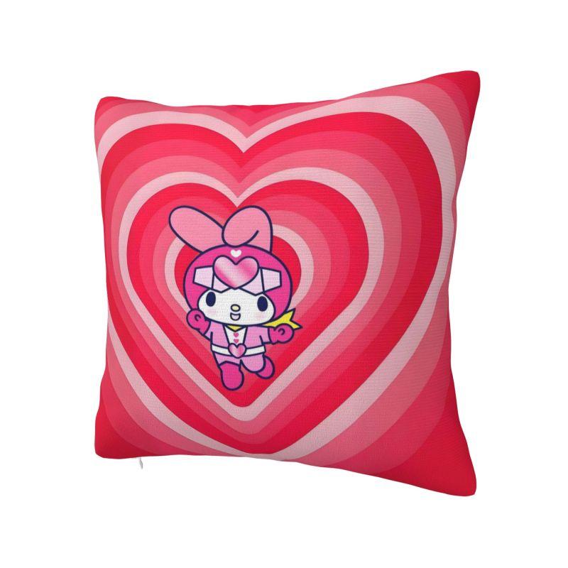 Custom Luxury Sanrio My Melody Anime Cushion Cover for Sofa Polyester Cartoon Cute Throw Pillow Case Bedroom Decoration