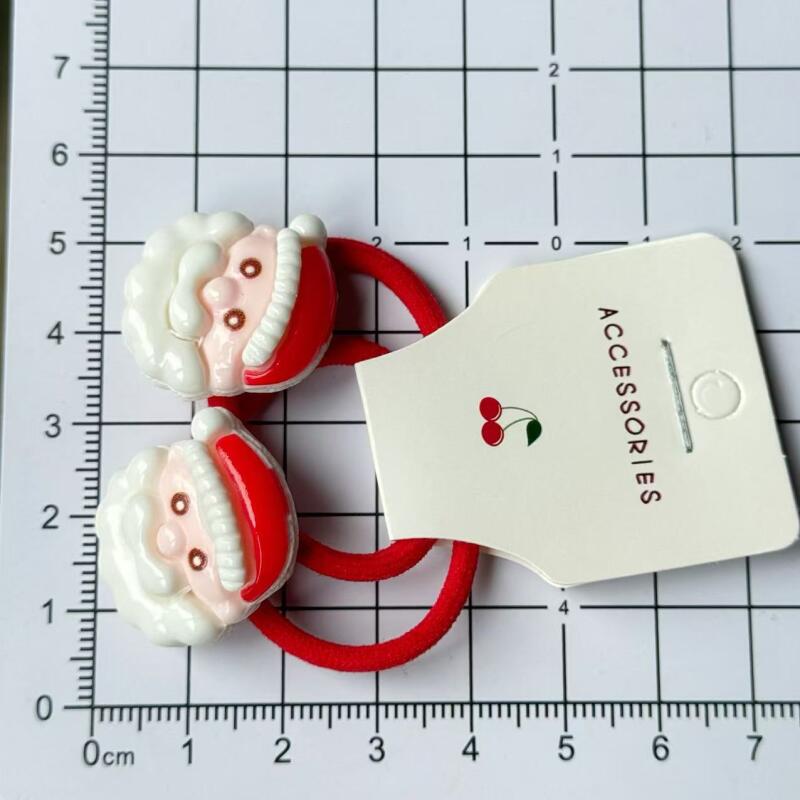 Elastice de Păr de Crăciun pentru Copii, Elasticuri de Păr cu Tematică de Sărbători pentru Fete, Culori Bomboane, Elasticitate Ridicată, Suporturi Moi pentru Coadă de Cal, Accesorii Festive pentru Păr