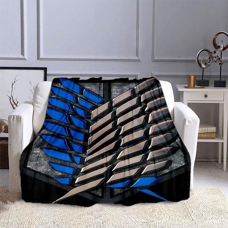 Attack On Titan Wings of Liberty Anime Blanket Soft Cozy Blanket Flannel Blanket Kids Blanket Home Travel Blanket Gift