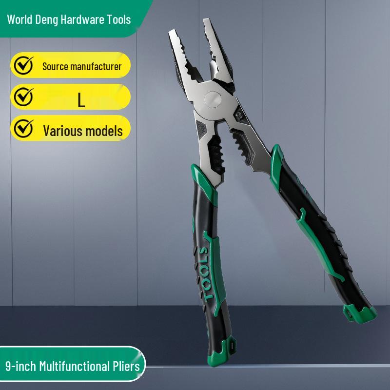 9-inch Multi-Tool Pliers: Electrician's Wire Cutters & Flat Nose Pliers