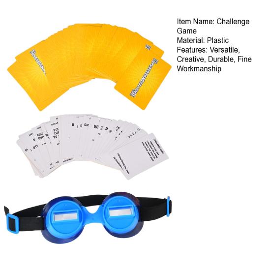 1 Set Upside Down Challenge Game Creativity Board Game with Goggles for Home Parties Festivals Outdoor