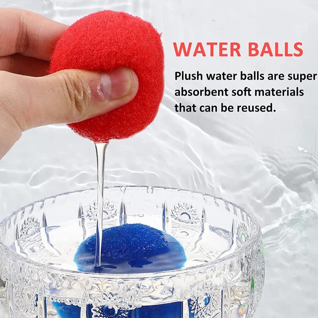 15 Stück Wiederverwendbare Schwamm-Wasserbälle Bunt für Erwachsene Kinder Schwamm-Wasserbomben Spritzballons Schwimmbad Sommer Wasser Spielzeug Spiele