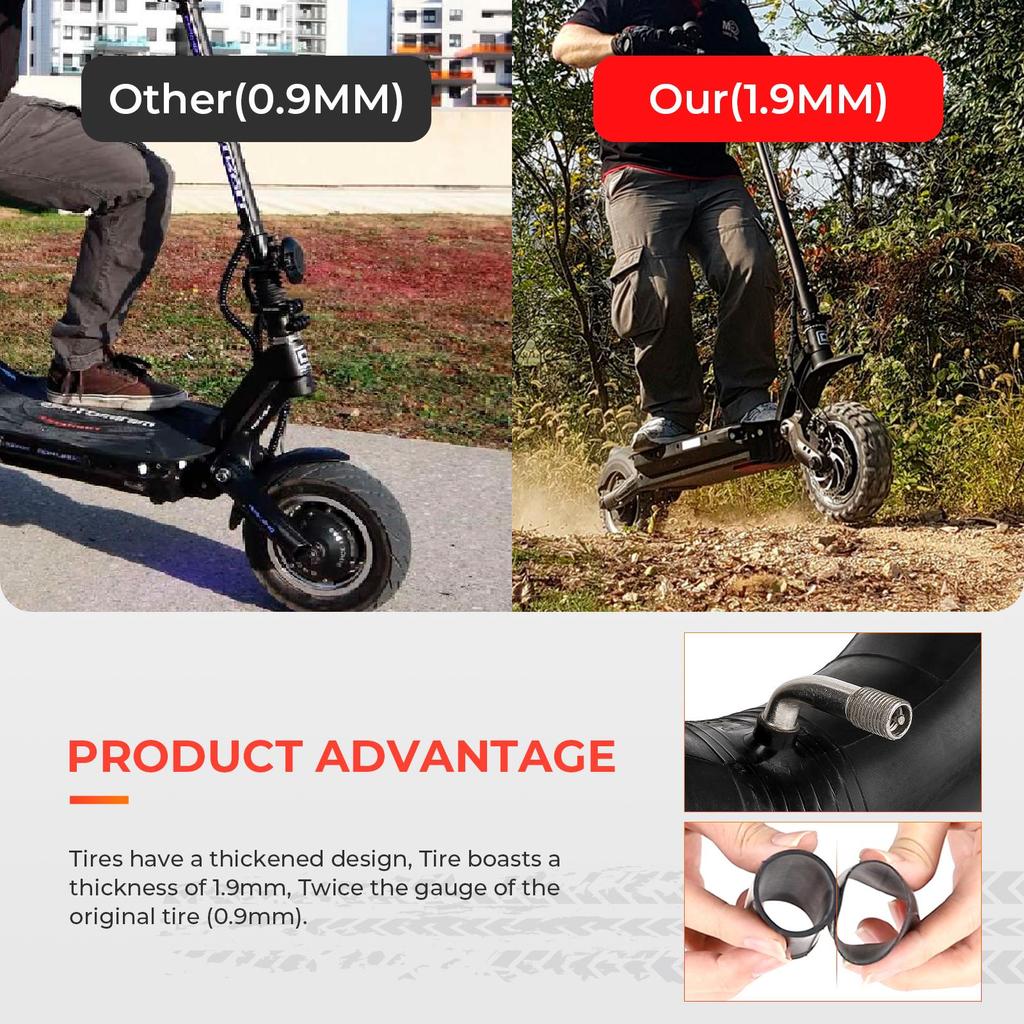 Enhanced 90/65-6.5 with 90 Degree Bend Replacement Tube for Dualtron Thunder Speedual Plus Zero 11X