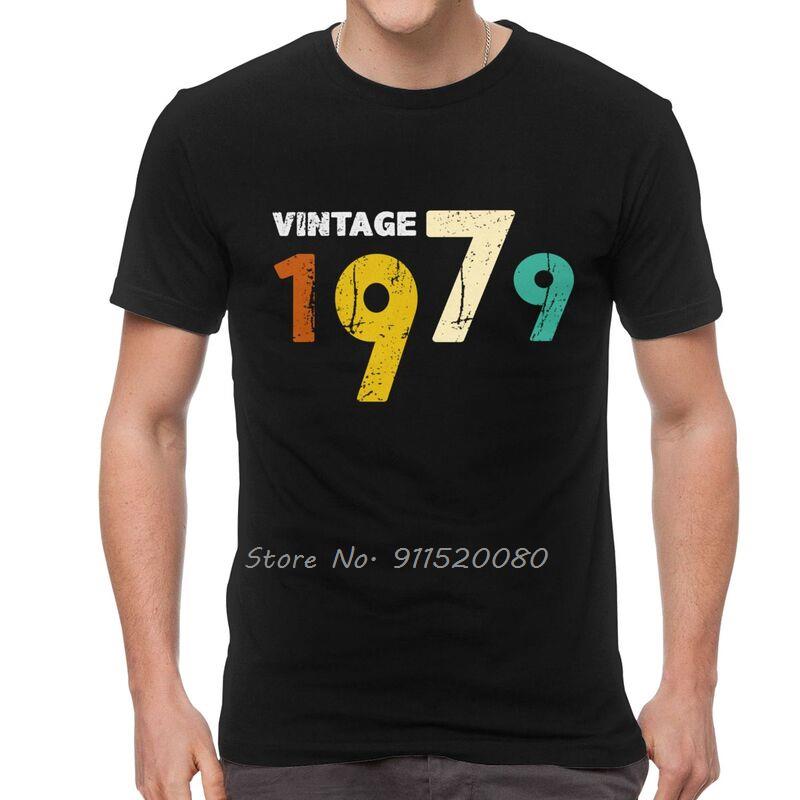 Mens Vintage Born In 1979 TShirt Harajuku Birthday Old Gift Tshirt  Cool T Shirt Cotton Tee Tops Streetwear Mens Clothing