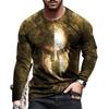 Men'S T-Shirt 3D Digital Printing Outer Wear With Long-Sleeved Casual Top