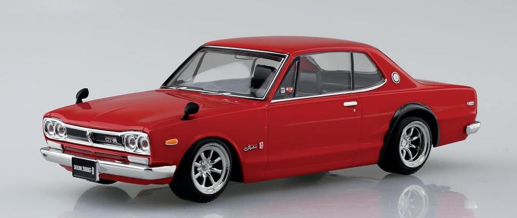 Aoshima Bunka Kyozai The Snap Kit Series Nissan Skyline Custom Wheels Plastic Model Co., Ltd. (AOSHIMA) 1/32 2000GT-R (Red) Pre-Colored 09-SP3