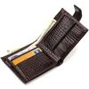 Wallet for Men In Horizontal Format Made of Genuine Leather with Crocodile Effect CANPELLINI 21770 Brown