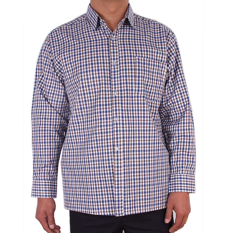 Men's Summer Loose Cotton Shirt for Middle-aged and Elderly