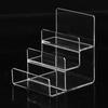 Acrylic Display Riser Showcase Fixtures Multilayer Glasses Figures Organizer