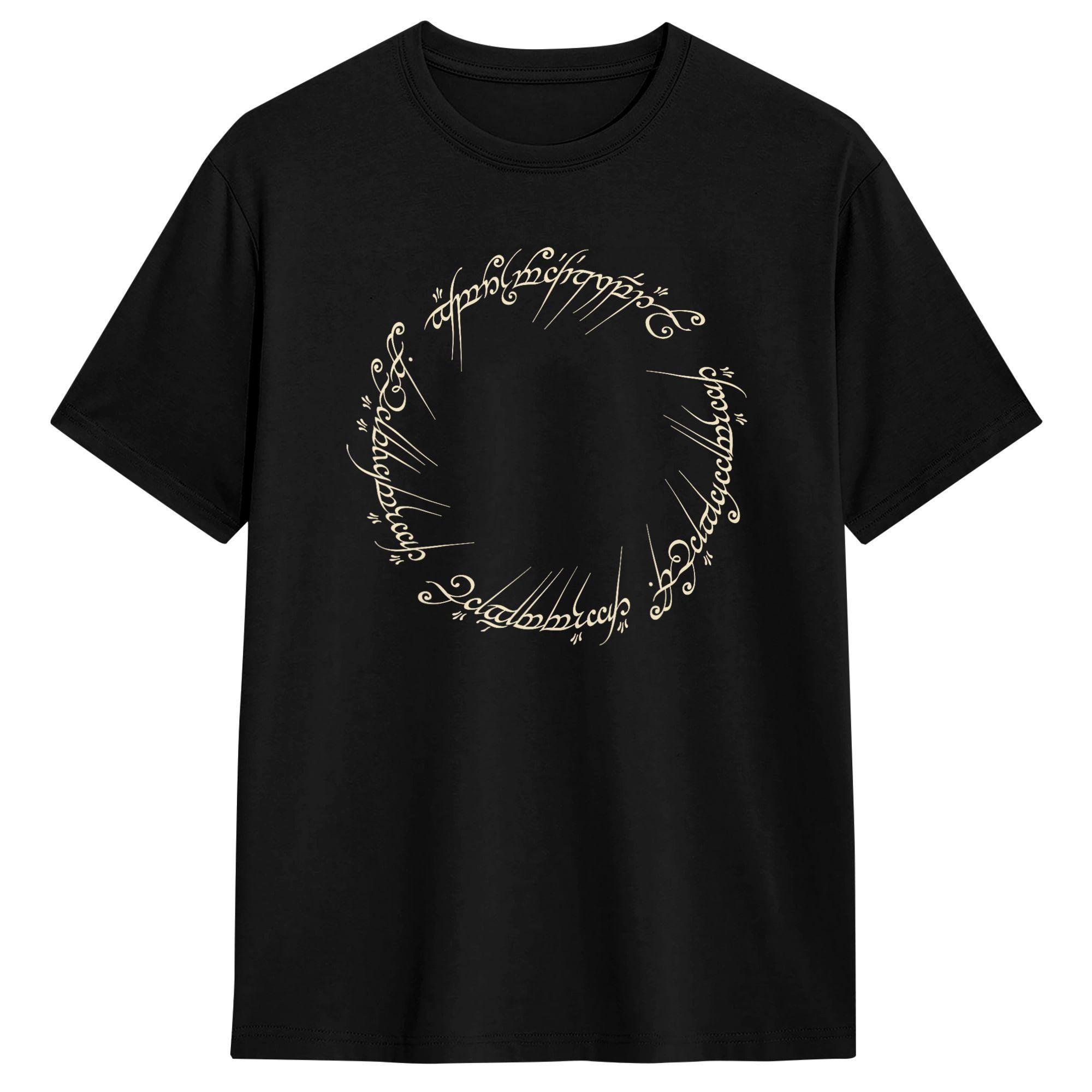 LOTR Map of Middle Earth TShirts for Unisex Casual Cotton Tee Shirt Crew Neck Short Sleeve T Shirts Unique Clothing S