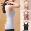 Sleeveless Tank Top Autumn Winter DE Velvet Thermal Vest U-neck Bottoming Tops Solid Color Seamless Warm Underwear
