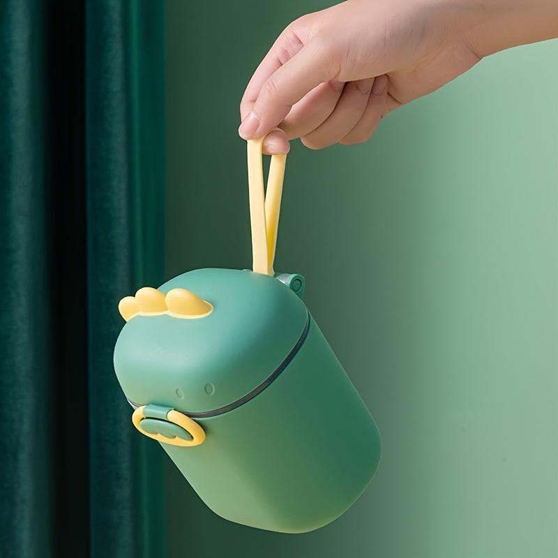 Large Capacity Cartoon Dinosaur Double Layer Milk Powder Dispenser - Convenient, Durable Plastic