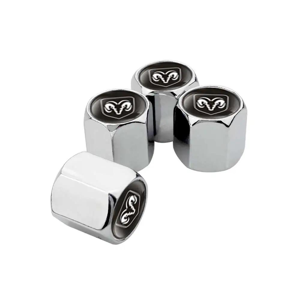 4PCS Alloy Car Tire Valve Caps Wheel Stem Anti-dust Covers for Dodge AVENGER CALIBER CARAVAN Challenger JOURNEY NITRO RAM 1500