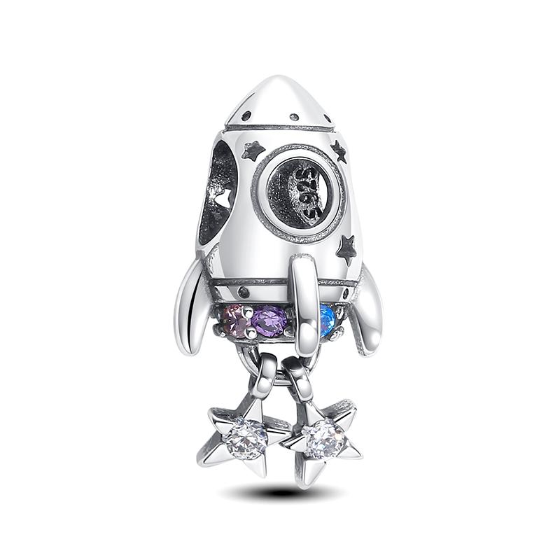 925 Silver Charm Love Star Moon Sun Spaceman Pendant Beads Charms Fit Original Bracelets Necklaces Jewelry For Women