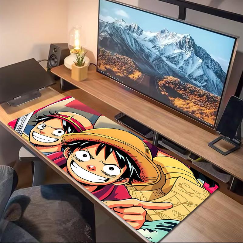 Straw Hat Crew Print Cushion Non-slip Laptop Tablet Big Mousepad XXL Mat Mini PC Playmat With Lock edge