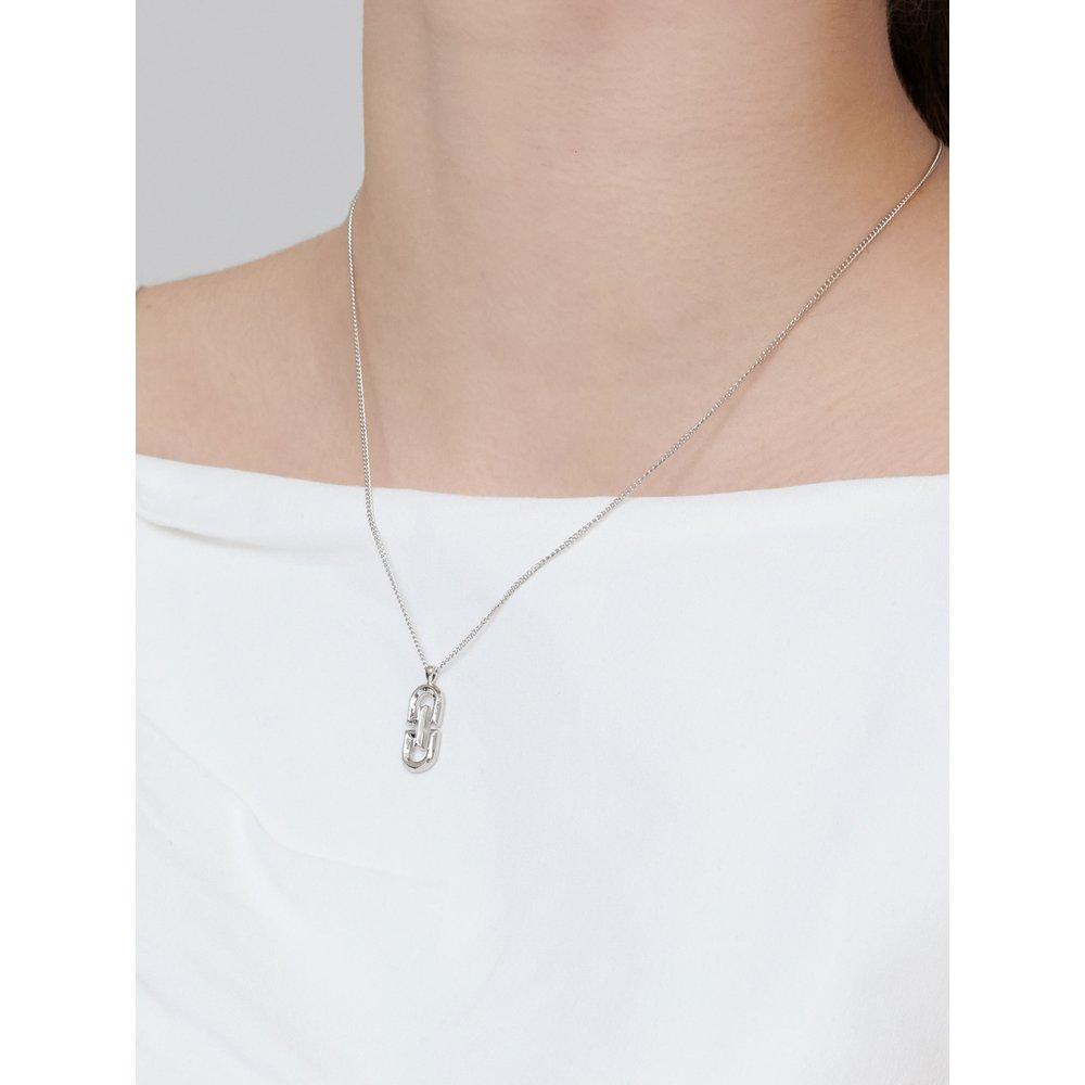 Geiger Colier Semnătură Simplu Argintiu Gisvnn035