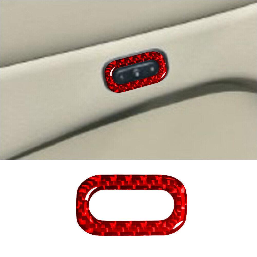 Red Carbon Fiber Interior Memory Seat Control Cover Trim For Dodge Durango