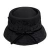 Japanese Retro Elegant Lace Concave Top Celebrity Style Woolen Bucket Hat Women'S Short Brim Basin Hat Felt Hat
