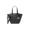 Mk Kimberly Embossed Logo Cutout Design Synthetic Leather Tote Bag Women Tote Bags Black 35S3G7KM1L-001