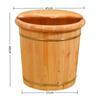 AOUGN Fußbad Eimer, Holzfußbecken mit Massagerolle, Fußentspannung (Massivholzbezug + Massageperlen + Universalrad + Abfluss + Beifuß) (41