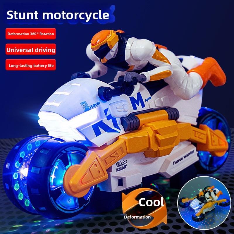 Майбутній солдат Світловий Трансформуючий Мотоцикл Іграшка для Хлопчиків з Обертовою Музикою та Світлодіодними Ефектами