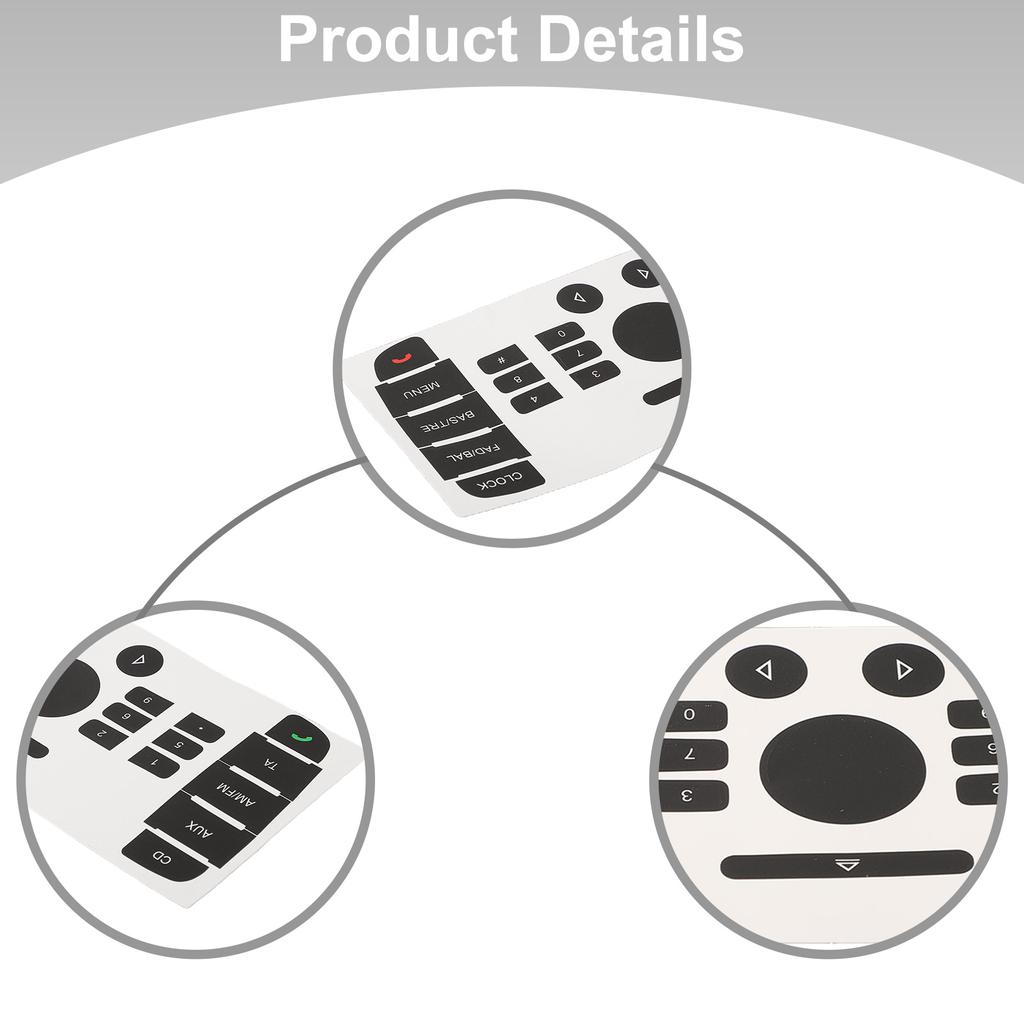 Decal Sticker Button Repair Decal Sticker Auto Parts Black High Grade Vinyl Easily Installation For Ford For Mondeo