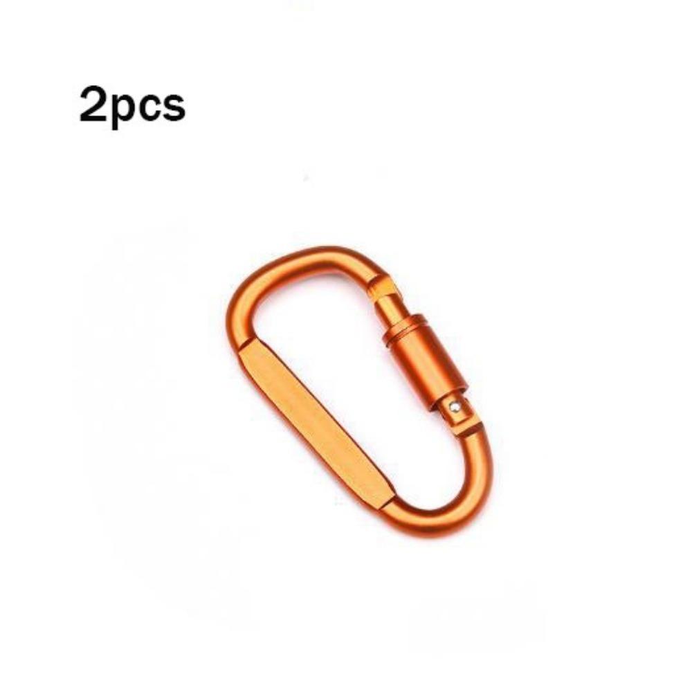 

2Pcs with Lock Outdoor Sports Buckle Aluminium Alloy Climbing Button New Safety Buckle Keychain