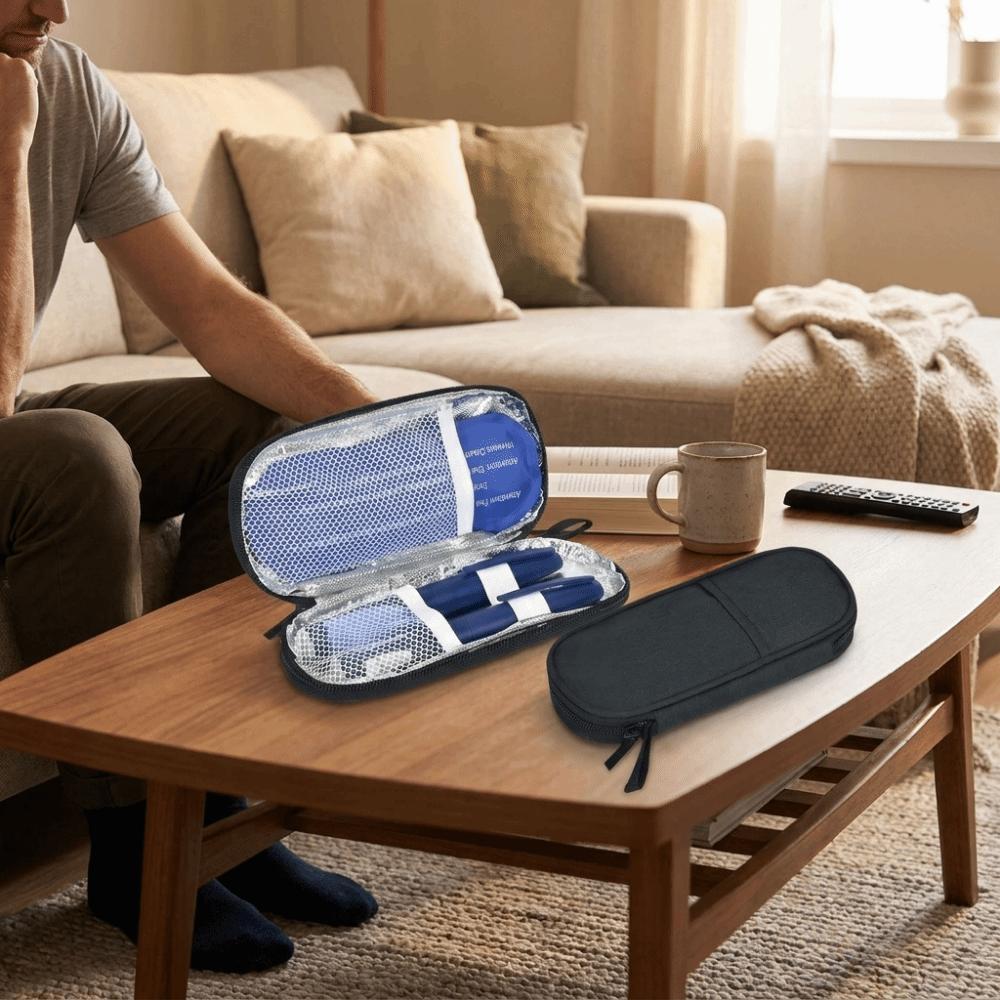 Efficient Insulin Cooler Zippers Closure Thermal Insulated Cooler Insulin Cooling Bag Home Use