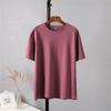 Hirsionsan Basic Cotton T Shirt Women Summer New Loose Solid Tees 19 Colors Casual Loose T Shirt Female Oversized O Neck Female Tops