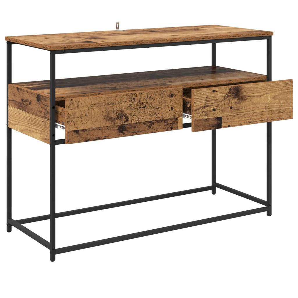 Console Table Reclaimed Wood Look 100 x 40 x 75 cm Engineered Wood