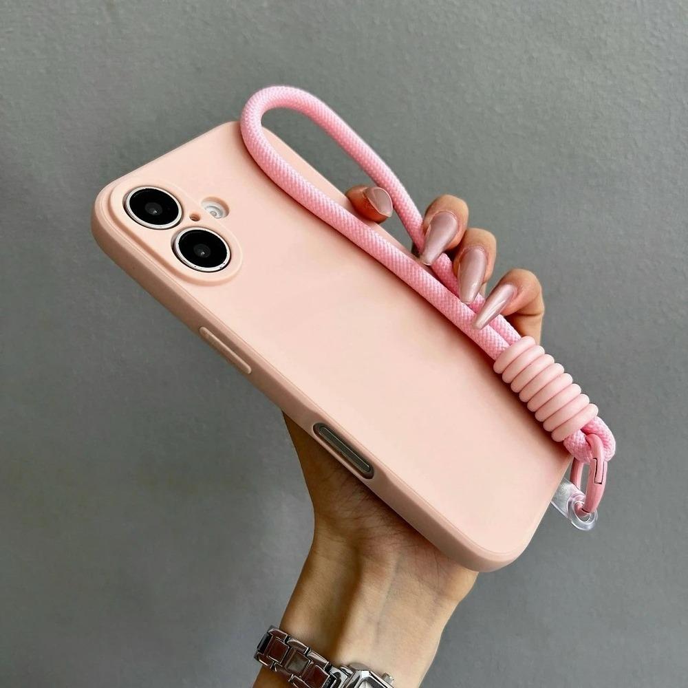 Rope Lanyard Strap Phone Case For Samsung A13 A23 A33 A53 A73 A52 A12 A22 A32 A52 A72 A11 A31 A51 A71 Matte Soft Silicone Cover