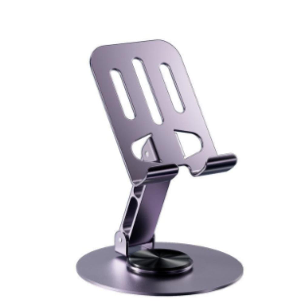 

All Metal Aluminum 360 Rotation Mobile Phone Holder Universal Bracket Folding Double Shaft Design Stable Anti Fall 1PCS фиолетовый