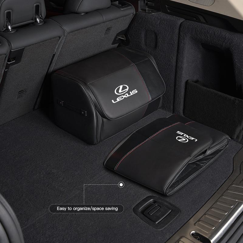 For Lexus F SPORT IS250 IS200 CT200h GS300 LS430 RX450h Key Chain Car Trunk Organizer Box Foldable Storage Bag Tidying Tools