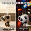 Soccer Ball Mug, Resin Coffee Beer Cup for Football Fans, Large Capacity Heat Resistant Fan Collectible Mug, Party Gift