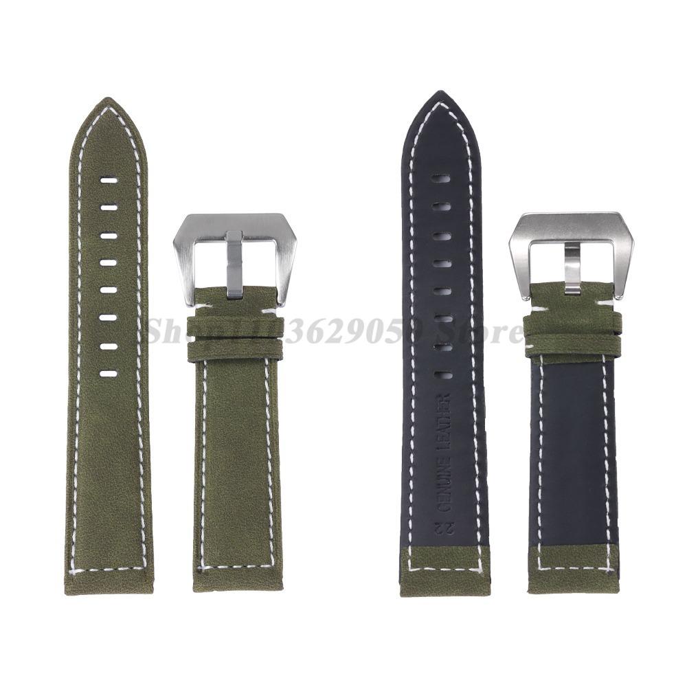 Correa de reloj 18mm 20mm 22mm 24mm Piel de vaca vintage Cuero genuino Correa de reloj para Huawei Watch Gt2/3 Correa retro Hombres Mujeres Pulseras de repuesto