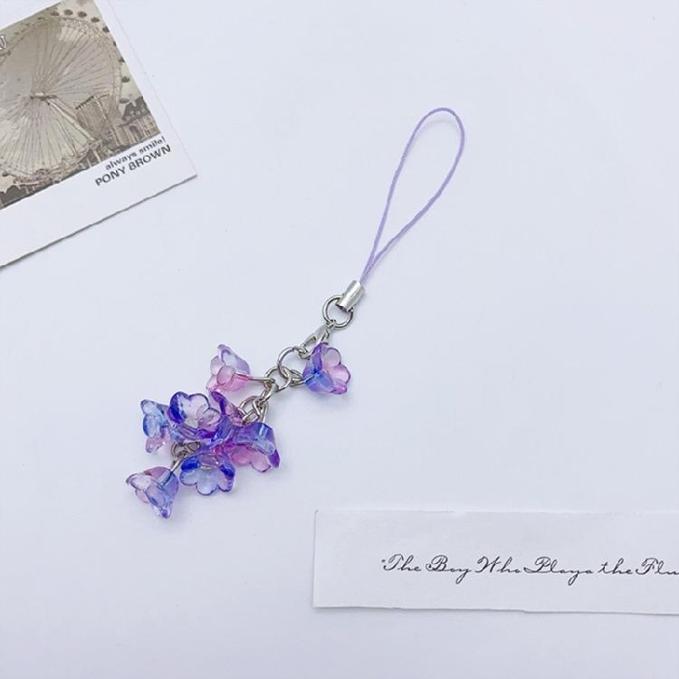 Handmade Phone Lanyard Fashion Keychain Lilys of the Valley Flower Phone Chains