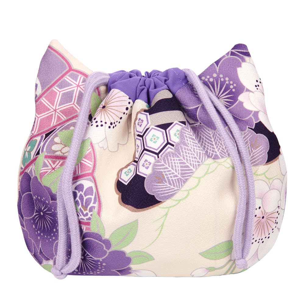 

OTAKUMARKET Мешочек на кулиске для и японский японский Идеально для и 12 цветов В форме кошки Юката, хакама, кимоно, одежда, женский, узор,