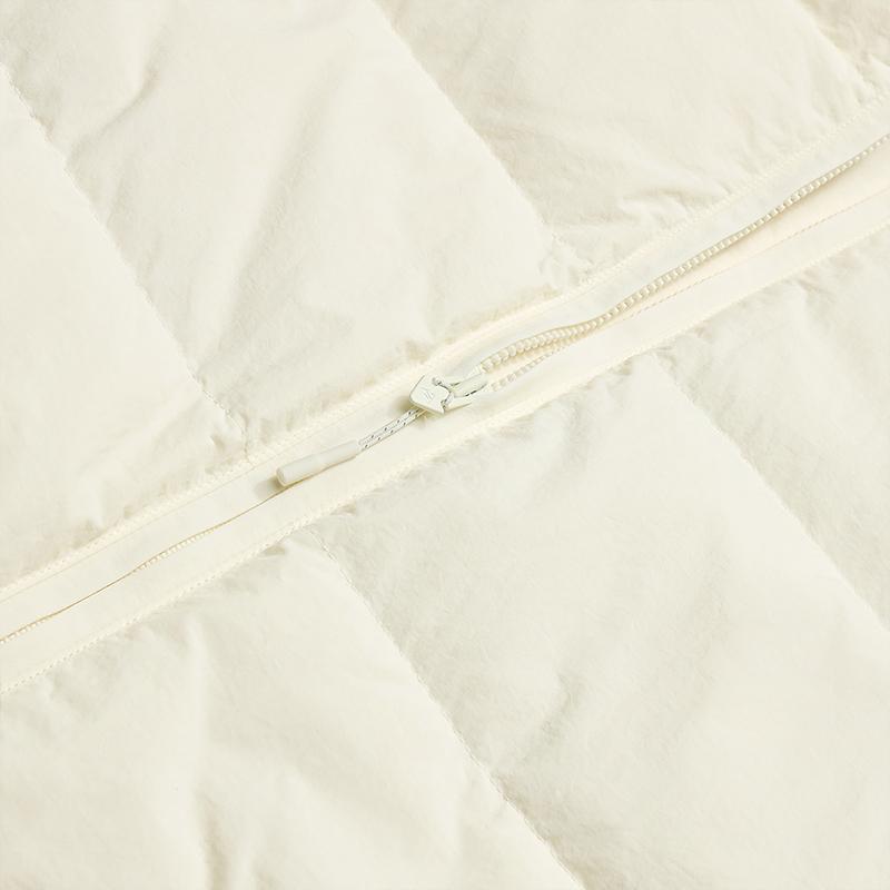 FILA Explorer Minimalist Lightweight Warm Outdoor Woven Down Jacket Women outerwear Dew-White A11W547903FIV