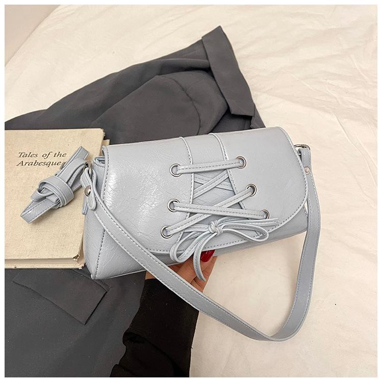 

Ballet style bag women s new high-end popular shoulder underarm bag versatile commuter messenger bag синій