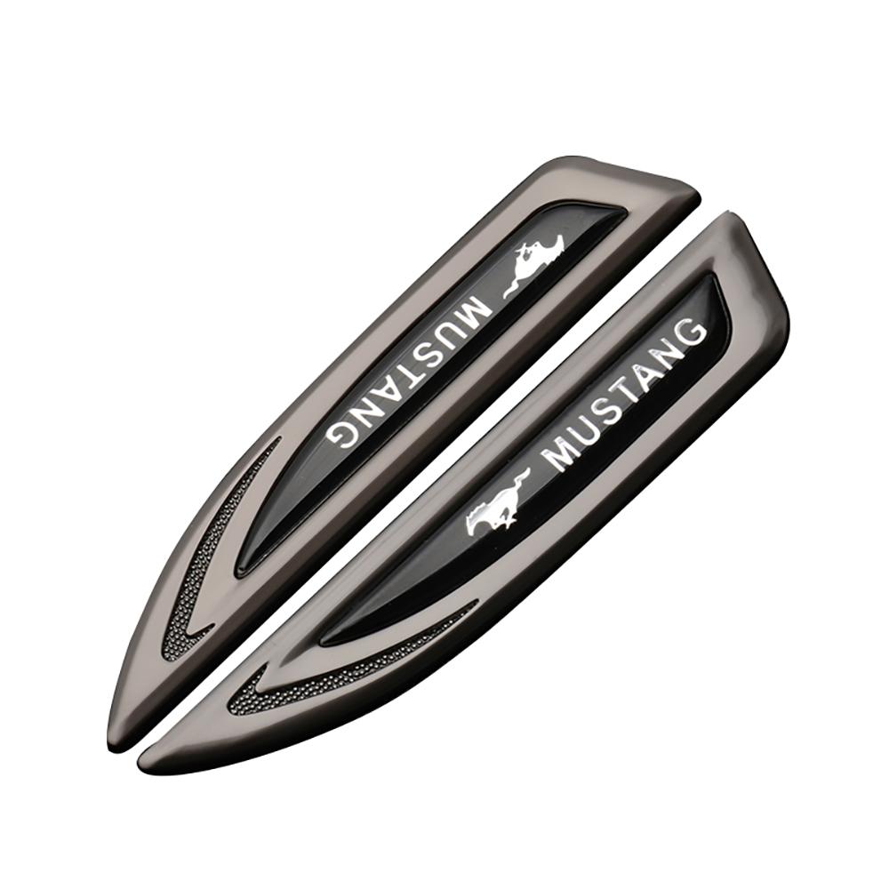2pcs Car Styling Side Fender Body Emblem Stickers Knife Badges Decoration For Ford Fiesta Focus 2 MK3 Mondeo MK4 Mustang Ranger