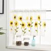 Sunflower Half Curtains Decorative Polyester Living Room Drape Valance Balcony Drapes Screening Home Decoration 0.8x0.5m